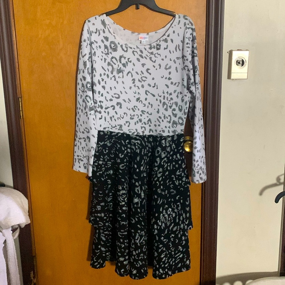 Lularoe black and gray dress. NWOT New without tags. Never worn.